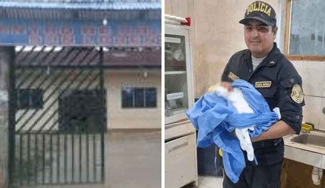 La Policía auxilió al bebé y lo trasladó al centro de salud de San  Lorenzo. Foto: composición de Fabrizio Oviedo/ La República/ Diario Ahora Loreto