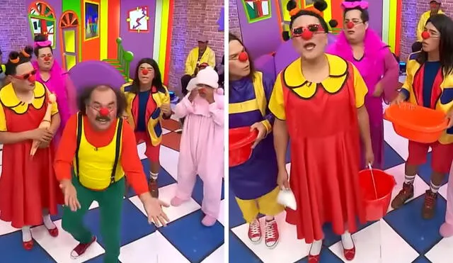 El segmento "Jirón clown" de "Jirón del humor" capturó la atención de muchos televidentes. Foto: composición LR/YouTube/Latina