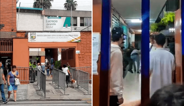 El hecho ocurrió en la institución educativa Lucrecio Jaramillo Vélez, del barrio Laureles de Medellín. Foto: Caracol Noticias/@DenunciasAntio2/Twitter