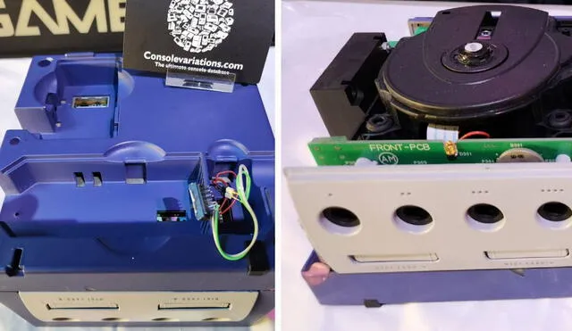 El portal Consolevariations ha compartido imágenes del primer modelo de Gamecube, presentado por Nintendo en SpaceWorld en 2000. Foto: Consolevariations
