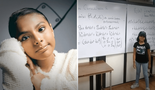 Una niña de 11 años tiene un coeficiente intelectual superior al de Albert Einstein. Foto: composición LR/Marie Claire/Instagram/@adhara_perez11