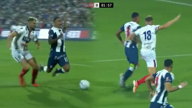 Alianza Lima venció 3-0 de local a Mannucci con un tanto que llegó tras un polémico penal. Foto: Captura Liga 1 Play