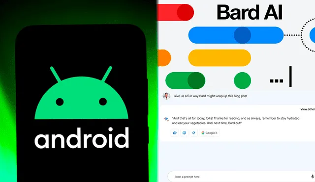 Bard llegaría a los teléfonos Android. Foto: Composición LR / Google