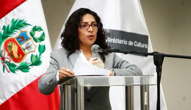 Leslie Urteaga, ministra de Cultura. Foto: Ministerio de Cultura