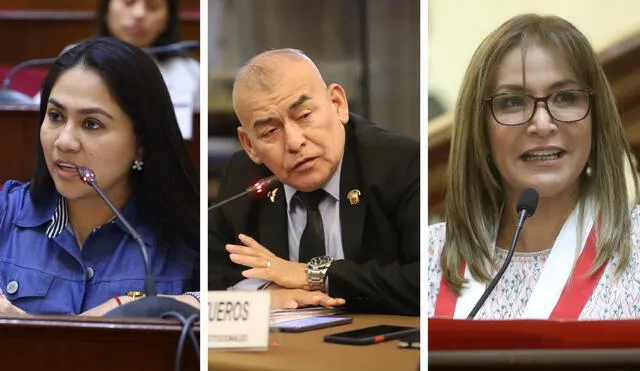 El trío protagonista hoy de Ética integra el poder del Estado desaprobado por 9 de cada 10 peruanos. Foto: composición LR/Congreso