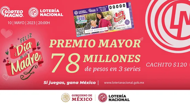 Sorteo Magno 382, Dia de las Madres: ¿cuándo salen los resultados de la Lotería Nacional de México? Foto: Twitter/Lotenal