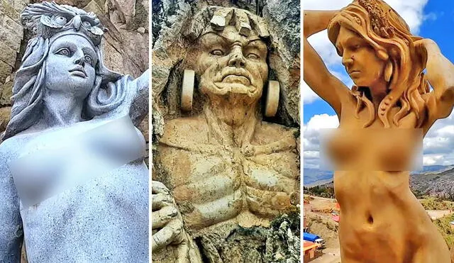 La 'Morada de los Dioses' tiene como principal atractivo sus esculturas de piedras. Foto: composición LR/Lyberate/Youtube