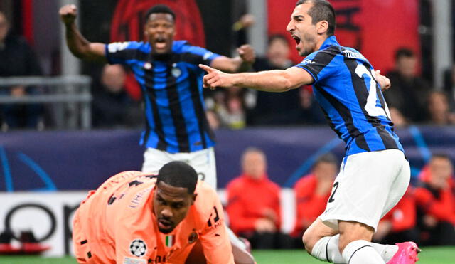 Inter marcó dos goles en menos de tres minutos contra AC Milan por Champions League. Foto: EFE