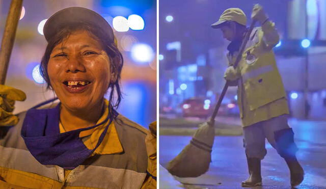 Nancy Huamán es una barrendera que con mucho esfuerzo ayuda a su hija a pagar la universidad. Foto: composición LR/Volver/Facebook