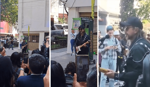 Juanes cantó dos temas en las calles de la Ciudad de México. Foto: composición LR/Twitter - Video: Instarándula