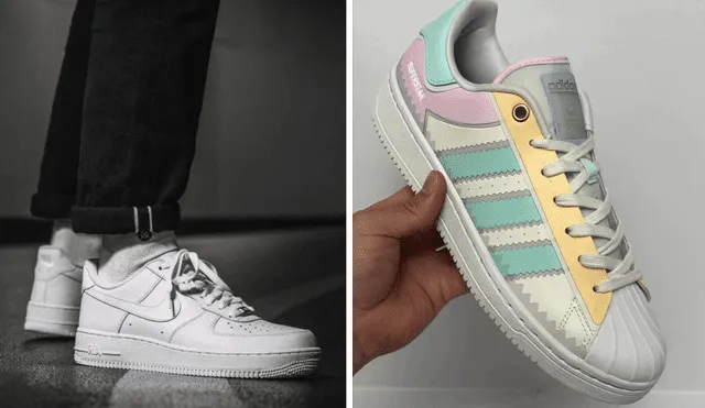 Descubre cómo puedes identificar si tus zapatillas Nike o Adidas son originales o copias. Foto: composición LR/Nike/Unicos Moderna