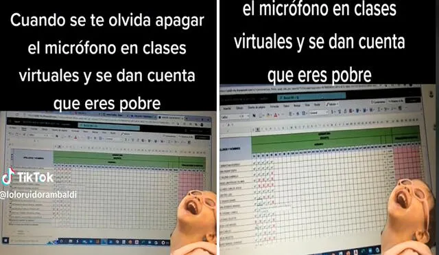 Video tiene 56.000 reaccciones en red social TikTok. Foto: composición LR/ Lolo Ruido Rambaldi- TikTok