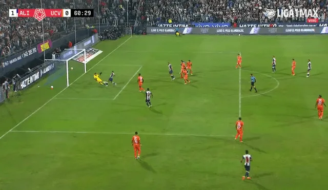 El gol de Bryan Reyna llegó al minuto 60 del segundo tiempo. Foto: captura Liga 1 Max / Video: Liga 1 Max