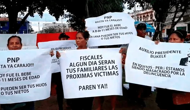 Medida de protesta se registró en la plaza 28 de Julio. Foto: captura/Loreto Informa News/Facebook