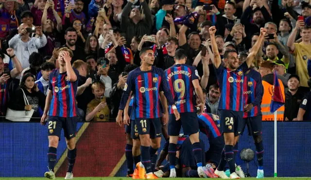 El FC Barcelona es el único líder de LaLiga Santander con 82 puntos. Foto: EFE