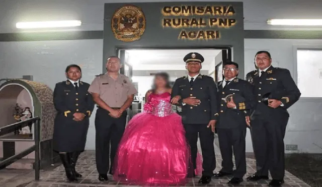 Policía le celebra fiesta rosada a adolescente. Foto: Dilo fuerte Arequipa