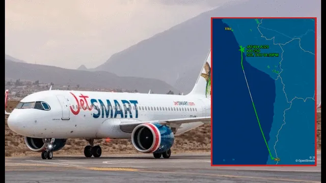 Avión de Jetsmart tuvo que aterrizar en Lima tras emergencia. Foto: composición LR/difusión