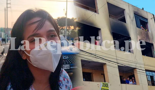 Daniela Darcourt conmocionada tras incendio en la casa de su tío. Foto: Grace Mora/LR