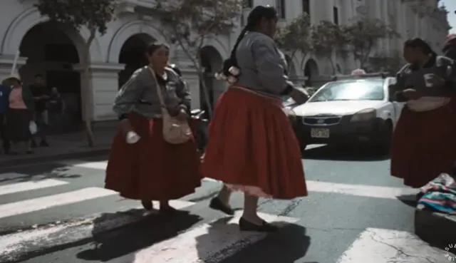 Mujeres aimaras en protestas contra presidenta Boluarte.  Foto: captura de Vice News