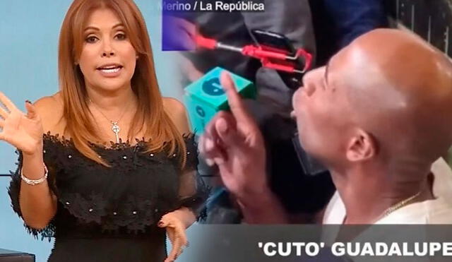 El exfutbolista 'Cuto' Guadalupe discutió con una reportera de "Magaly TV, la firme" que fue a su conferencia. Foto: captura/LR/difusión