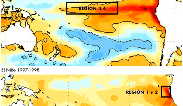 El fenómeno El Niño Costero tiene influencia en la región 1 + 2, que se encuentra al frente de la costa peruana. Foto: Andina