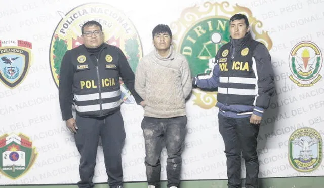 Preso. Kevin Chávez, fue enviado al penal de Juliaca. Implicado en crimen de joven policía. Foto: PNP