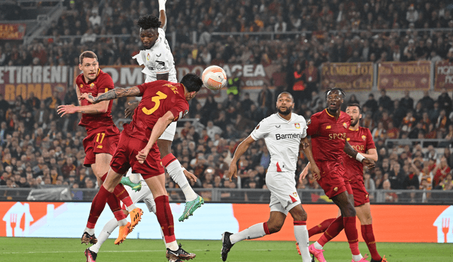 Roma venció 1-0 al Bayer en el partido de ida. Foto: AFP