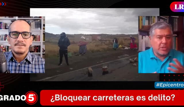 El abogado Juan Carlos Ruiz dio su opinión sobre la decisión de la Corte Suprema de tipificar el bloqueo de carreteras como delito. Foto: captura de programa "Grado 5".