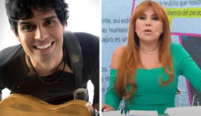 Magaly Medina tuvo palabras de aprecio para el cantante Pedro Suárez Vértiz. Foto: Composición LR / Instagram / Pedro Suárez Vértiz / Captura YouTube