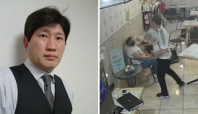 Seok Kyun Kim protagonizó un caso de violencia contra su expareja en 2020. Foto: Facebook/captura de cámara de seguridad/composición LR