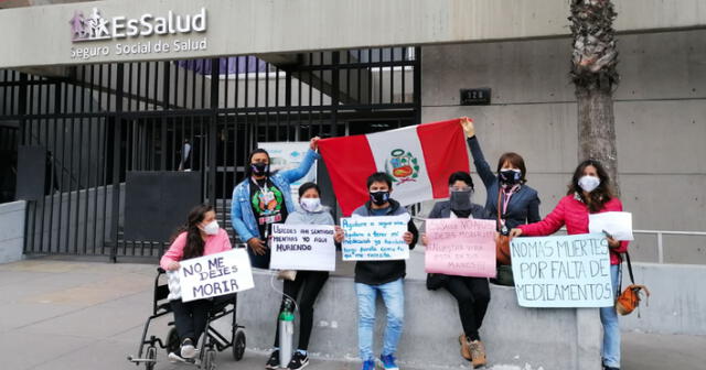 Pacientes con hipertensión pulmonar han realizado protestas ante EsSalud en reiteradas ocasiones. Foto: Los Pacientes Importan