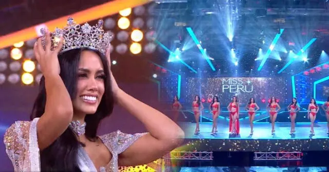 Camila Escribens se coronó como la Miss Perú 2023. Foto: composición LR/ capturas de América TV