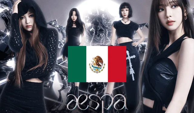 En setiembre del 2023, las chicas de Aespa cantarán en México por primera vez. Su concierto será celebrado en el Palacio de los Deportes de CDMX. Foto: composición LR/SM