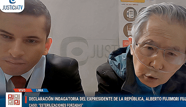 Trasmisión. El Poder Judicial solo trasmitió los descargos de Alberto Fujimori, ante la pregunta inicial del juez. Se dejó de trasmitir el interrogatorio de la fiscal. Foto: difusión