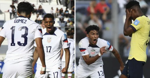Estados Unidos ganó a Ecuador en la última jugada en el Munidal Sub-20. Foto: composición LR/AFP