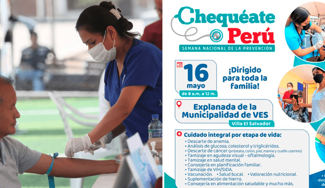 "Chequéate Perú" inició en Lima Sur con el distrito de Pachacamac este 15 de mayo. Foto: composición LR/Minsa