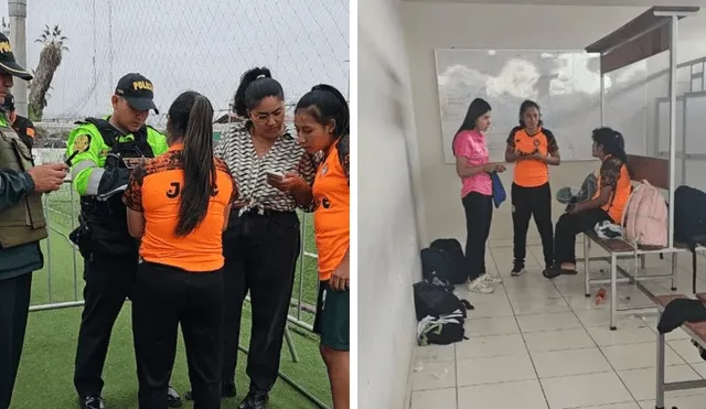 El robo de las pertenencias fue en el camerino del estadio Carfip. Foto: composición Fabrizio Oviedo/ Twitter/ Marisella Joya