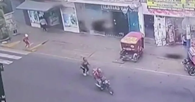 Delincuente se hacía pasar por delivery para robar celulares. Foto y video: captura/América TV