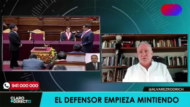 Augusto Álvarez Rodrich aclara el vínculo entre el nuevo defensor del Pueblo y Perú Libre. Foto/Video: LR+