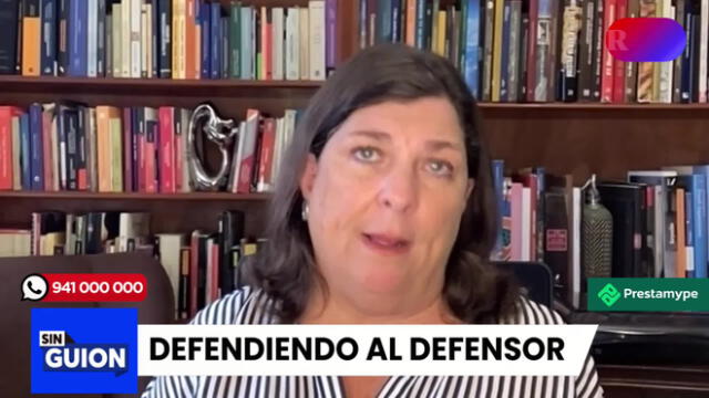 Rosa María Palacios explicó qué dice la Constitución sobre el defensor del Pueblo. Foto/Video: LR+
