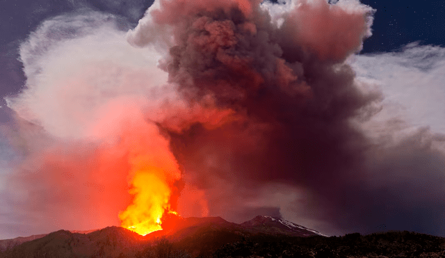 La última erupción del volcán Etna fue durante inicios del año 2021. Foto: AP