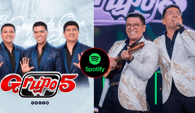 El Grupo 5 ha sido por tres años consecutivos la agrupación de cumbia peruana más escuchada de Spotify. Foto: composición LR/Instagram/Facebook