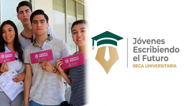 La beca Jóvenes Escribiendo el Futuro 2023 ofrece 2.575 pesos por cada mes del ciclo estudiantil. Foto: composición LR / La Jornada de Hidalgo / CNBBBJ