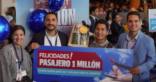 JetSmart regaló vuelos gratis por 1 año a pasajero 1 millón. Foto: JetSmart