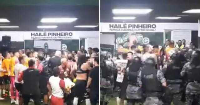 Los jugadores merengues fueron agredidos por la Policía brasileña. Foto: composición LR/captura/Twitter - Video: Twitter