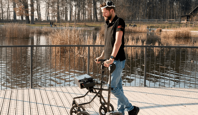 Gert-Jan Oskam, de 40 años, había perdido la movilidad en un accidente. Fotocaptura: EPFL