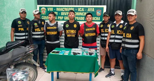 La red delictiva era conocida como Los Internacionales de Chincha. Foto: PNP