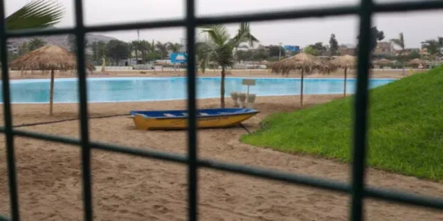 Así luce la playa artificial de San Juan de Lurigancho. Foto: Infobae / Carlo Fernández Castillo