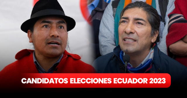 ¿Quiénes conforman la lista de candidatos en Ecuador? Conoce a Leonidas Iza y Yaku Perez, dos de los nuevos aspirantes al sillón presidencial post 'Muerte Cruzada'. Composición: LR / Fotos: AFP