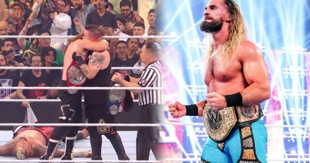 Kevin Owens y Sami Zayn retuvieron sus títulos. Seth Rollins es nuevo campeón mundial pesado. Foto: composición/captura WWE